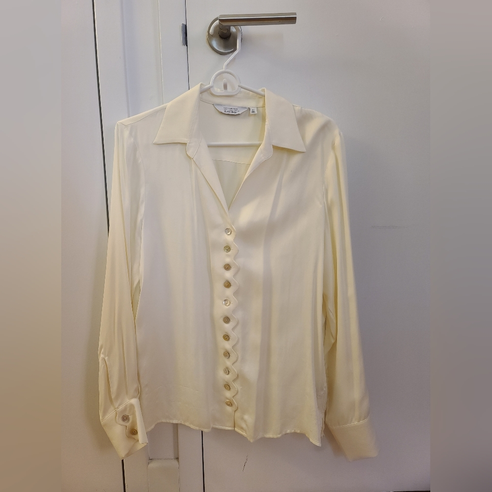 &Other Stories Satin Ivory Blouse